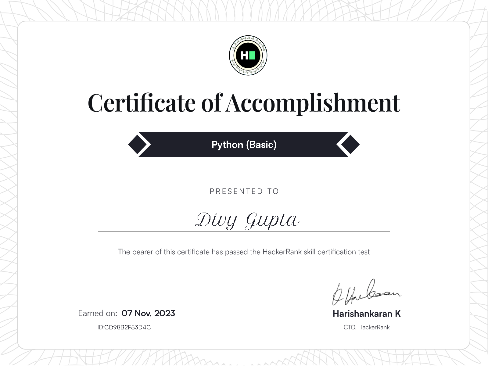 Python Certificate